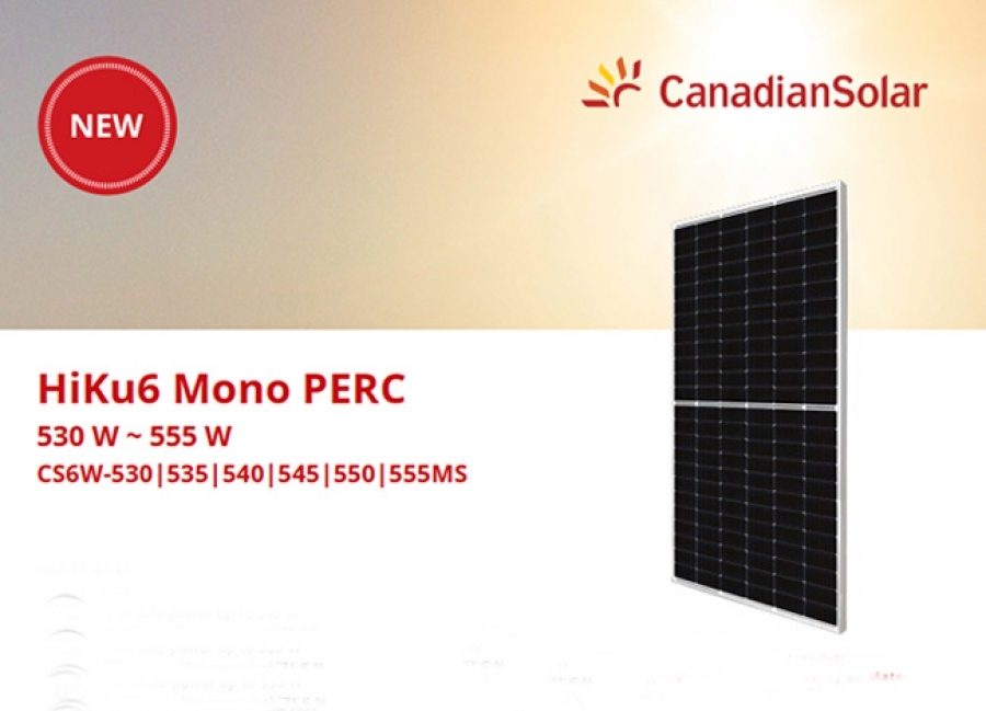 Tấm pin mặt trời Canadian Solar từ 355W-555W