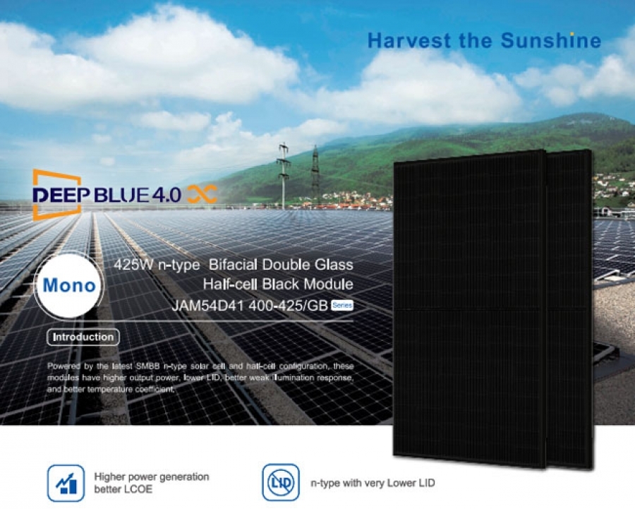Tấm pin mặt trời JA Solar từ 400W-425W Blue