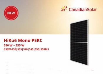 Tấm pin mặt trời Canadian Solar từ 355W-555W