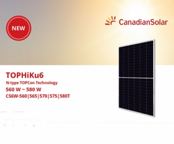 Tấm pin mặt trời Canadian Solar từ 560W-580W