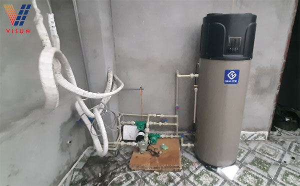 Hệ thống bơm nhiệt trung tâm nhà chú Phúc ở Lô 22 Lê Hồng Phong Hải Phòng