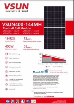 Pin năng lượng mặt trời VSUN400-144MH