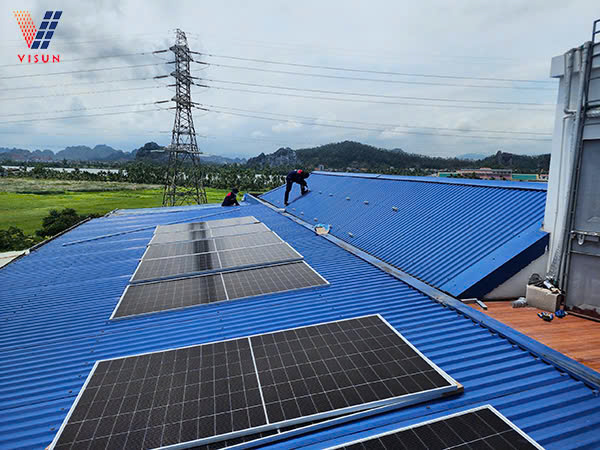 Điện mặt trời Visun Solar bừng sáng Công ty Hằng Long – Thủy Nguyên